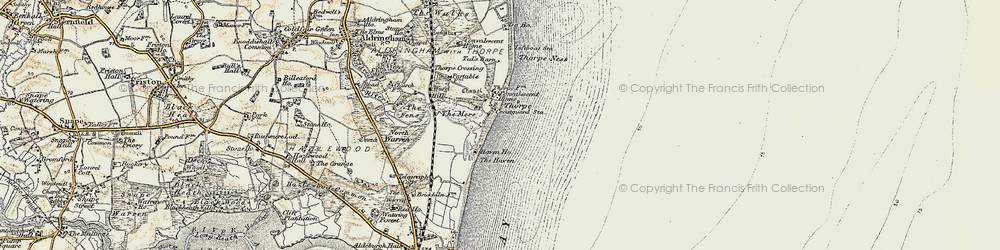 Old map of Thorpeness in 1898-1901