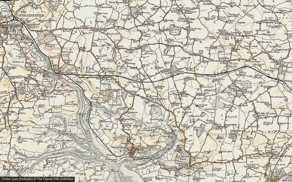 Old Map of Thorrington, 1898-1899 in 1898-1899