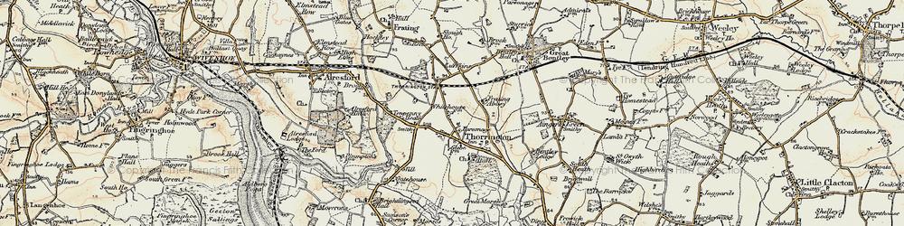 Old map of Thorrington in 1898-1899