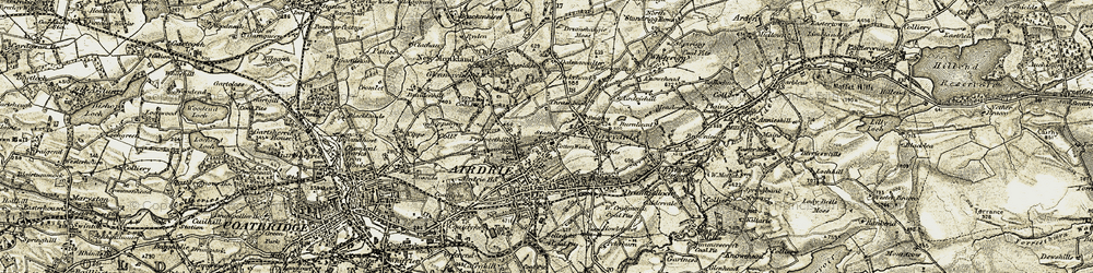 Old map of Thrashbush in 1904-1905