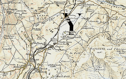 Old map of Threapland in 1903-1904