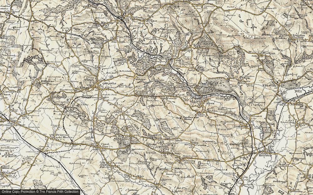 Old Map of Threapwood, 1902 in 1902