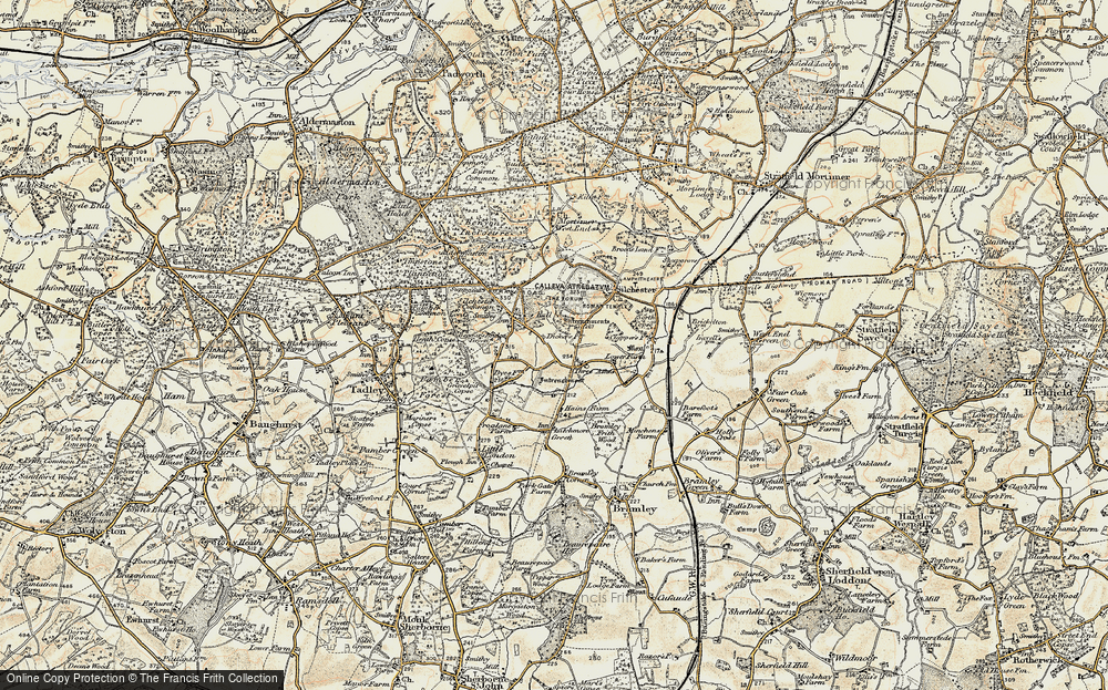 Old Map of Three Ashes, 1897-1900 in 1897-1900