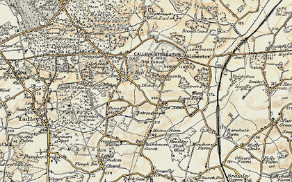 Old map of Three Ashes in 1897-1900