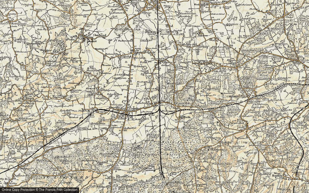 Old Map of Three Bridges, 1898-1909 in 1898-1909