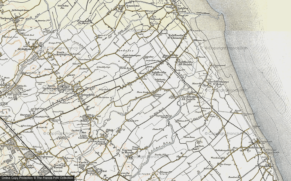 Old Map of Three Bridges, 1903 in 1903