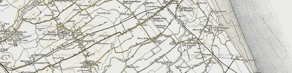Old map of Three Bridges in 1903