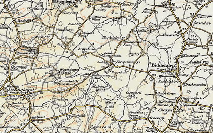 Old map of Bettenham Manor in 1897-1898