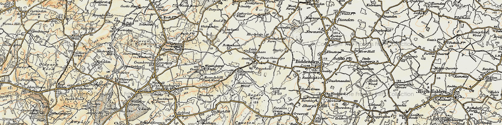 Old map of Three Chimneys in 1897-1898