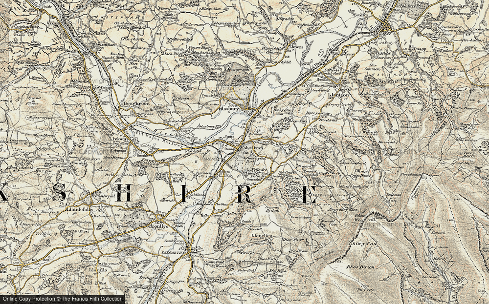Old Map of Three Cocks, 1900-1902 in 1900-1902