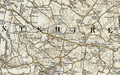 Old map of Three Fingers in 1902