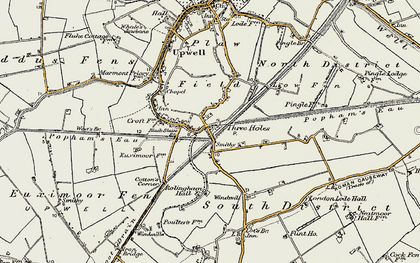 Old map of Three Holes in 1901-1902