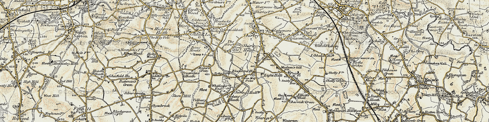 Old map of Bill's Wood in 1901-1902