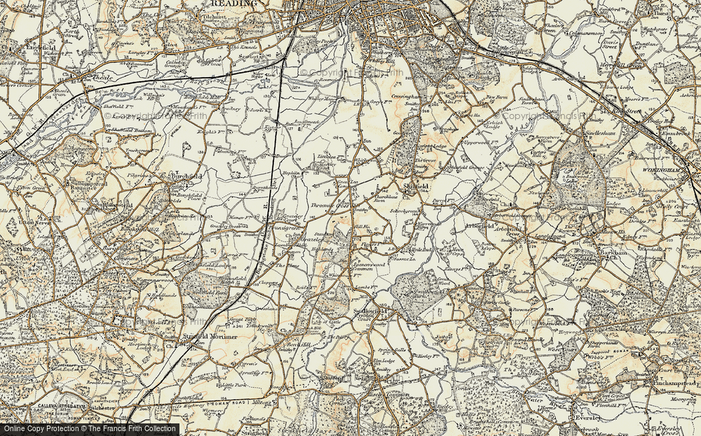 historic-ordnance-survey-map-of-three-mile-cross-1897-1909