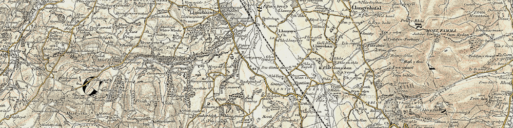 Old map of Ty-mawr in 1902-1903