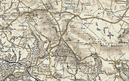 Old map of Threelows in 1902