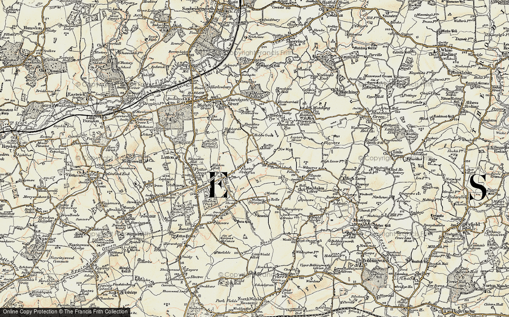 Old Map of Threshers Bush, 1898 in 1898