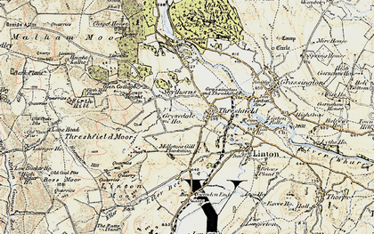 Old map of Threshfield in 1903-1904
