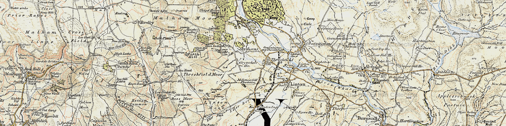 Old map of Threshfield in 1903-1904