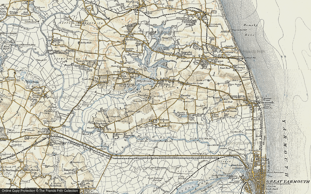 Old Map of Thrigby, 1901-1902 in 1901-1902