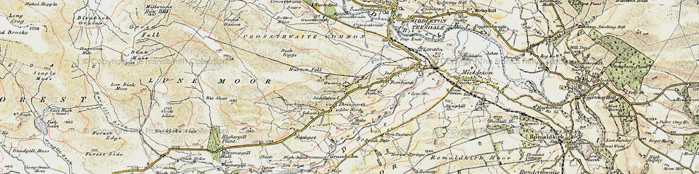 Old map of Thringarth in 1903-1904