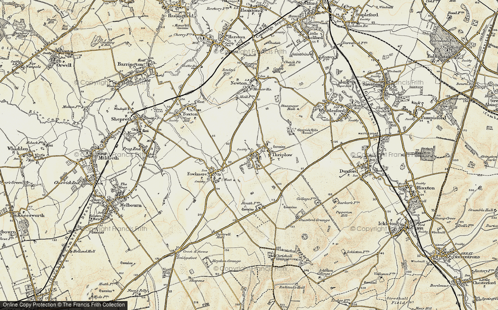 Old Map of Thriplow, 1899-1901 in 1899-1901