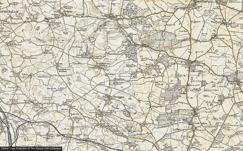 Old Map of Throapham, 1903 in 1903