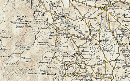 Old map of Blackaton Brook in 1899-1900