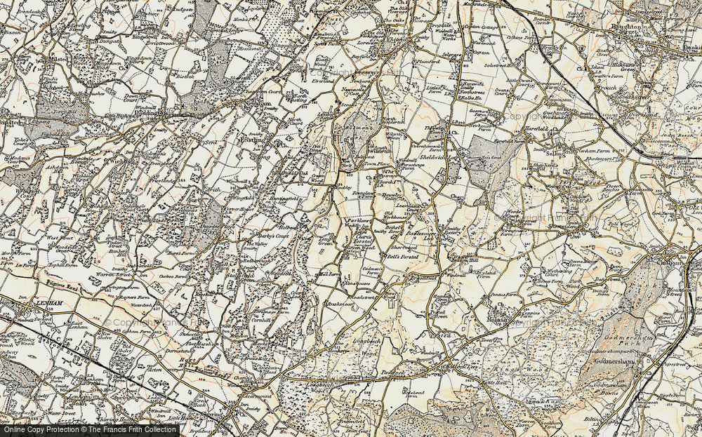 Old Map of Throwley Forstal, 1897-1898 in 1897-1898