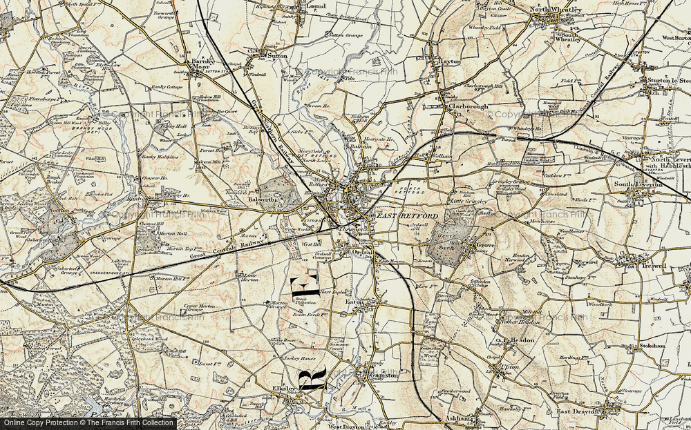 Old Map of Thrumpton, 1902-1903 in 1902-1903