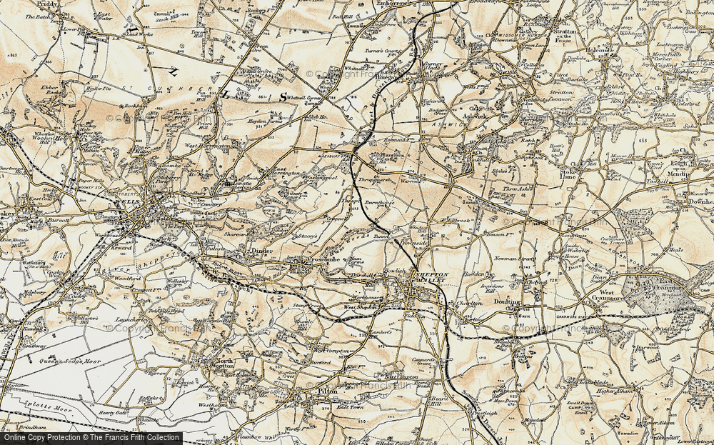 Old Map of Thrupe, 1899 in 1899