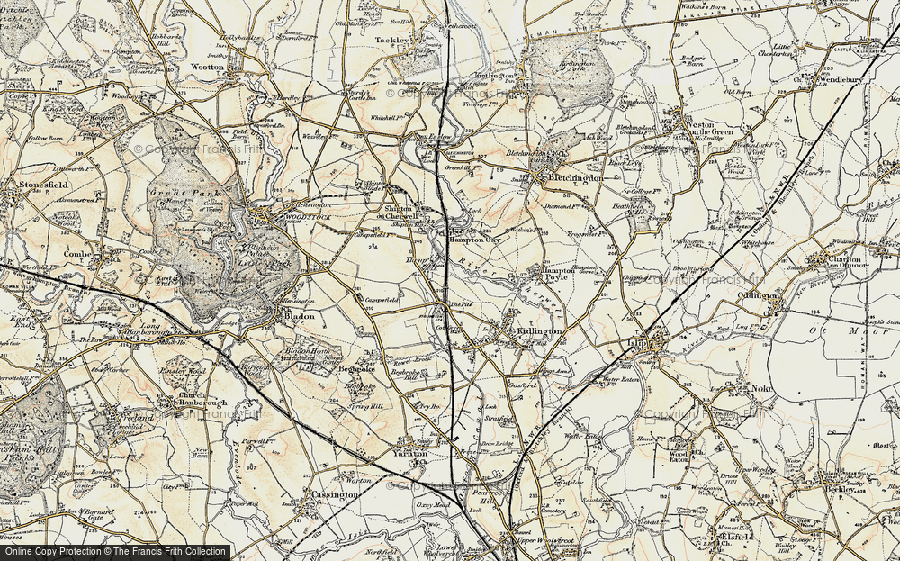 Old Map of Thrupp, 1898-1899 in 1898-1899