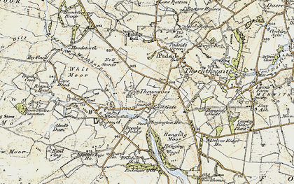 Old map of Thruscross in 1903-1904