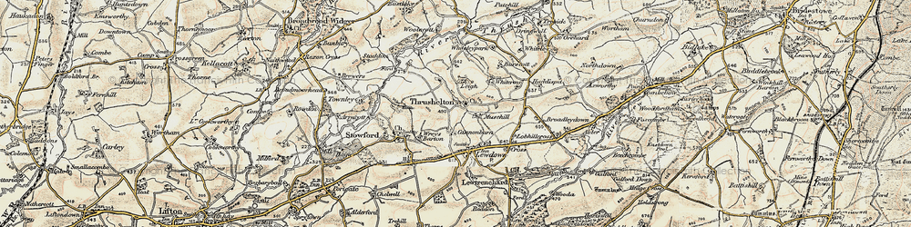 Old map of Wheatley in 1900