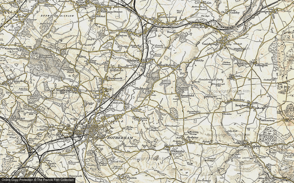 Old Map of Thrybergh, 1903 in 1903
