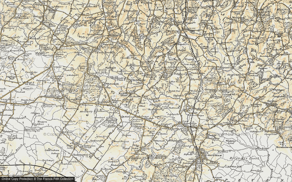 Old Map of Thunder's Hill, 1898 in 1898