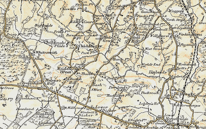 Old map of Thunder's Hill in 1898