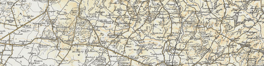 Old map of Thunder's Hill in 1898