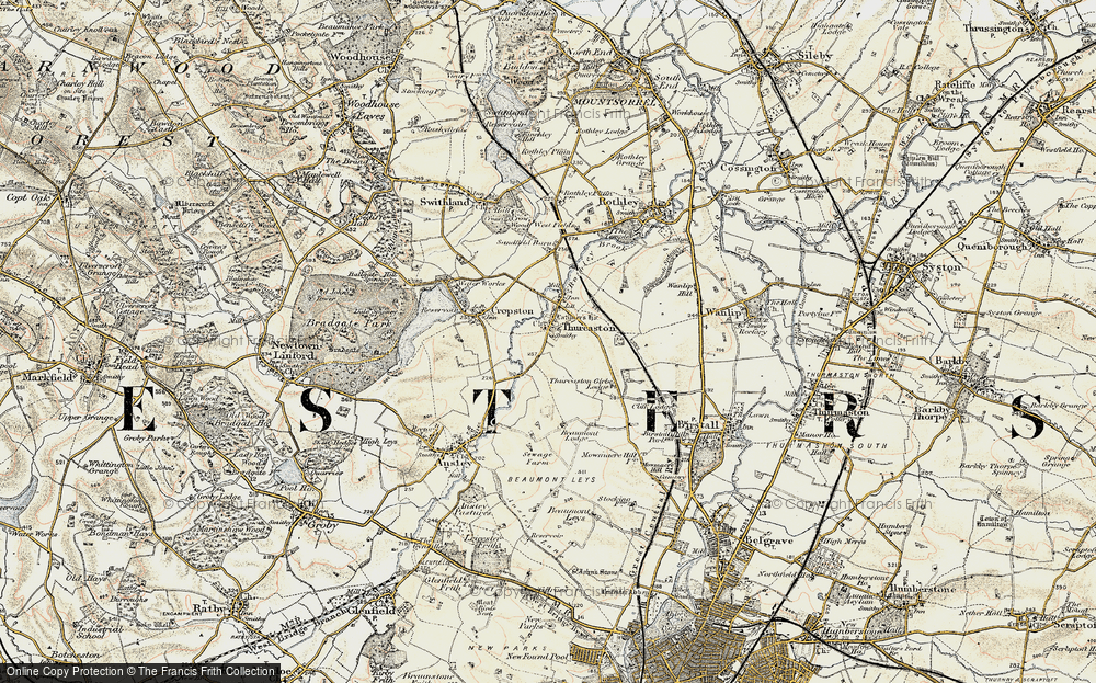 Old Map of Historic Map covering Leicestershire in 1902-1903