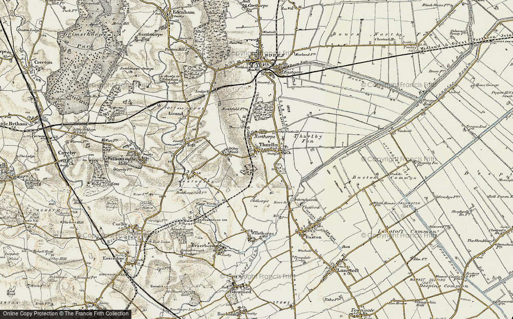 Old Map of Thurlby, 1901-1903 in 1901-1903