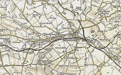 Old map of Thurlstone in 1903