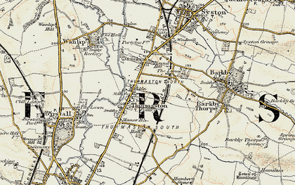 Old map of Thurmaston in 1902-1903