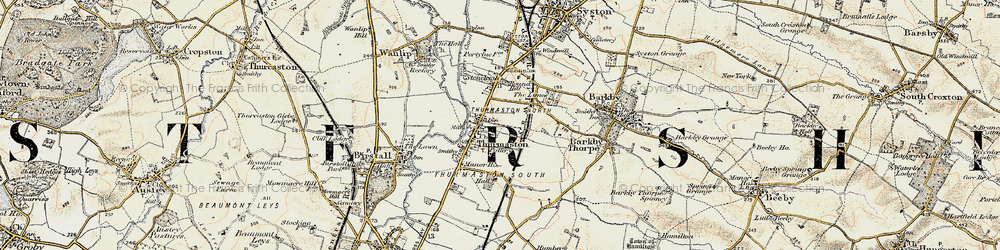 Old map of Thurmaston in 1902-1903