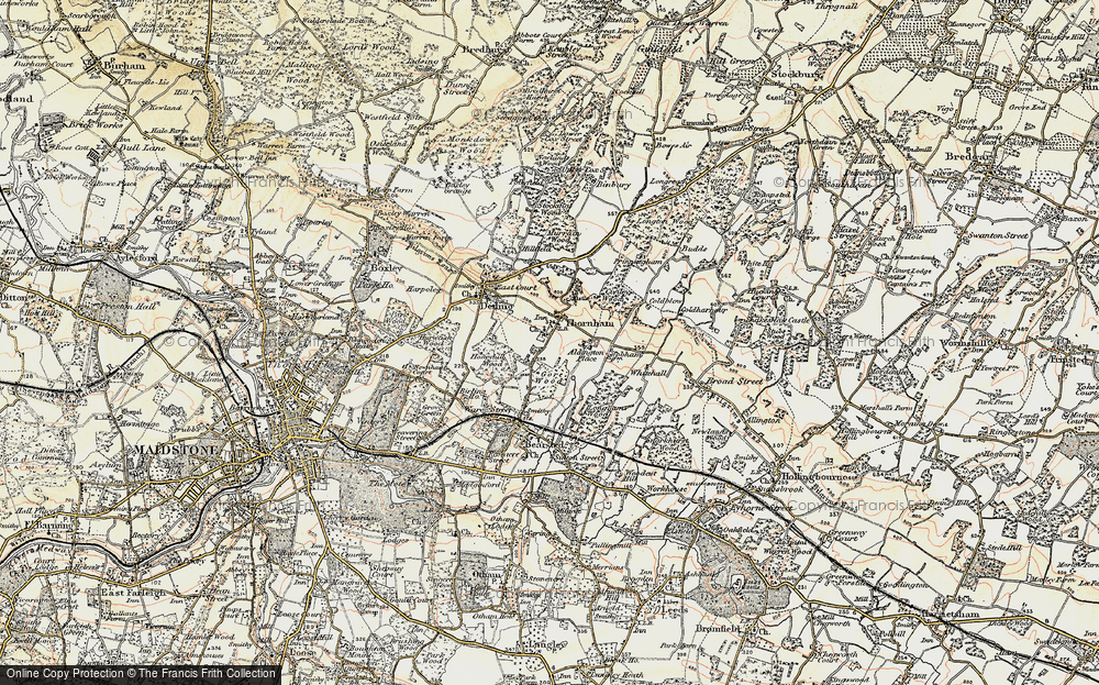 Old Map of Thurnham, 1897-1898 in 1897-1898
