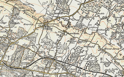 Old map of Thurnham in 1897-1898
