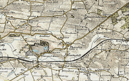 Old map of Thursby in 1901-1904