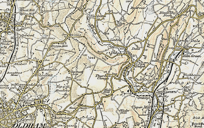 Old map of Thurston Clough in 1903