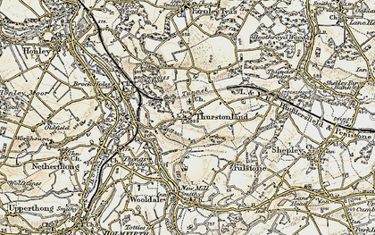 Old map of Thurstonland in 1903