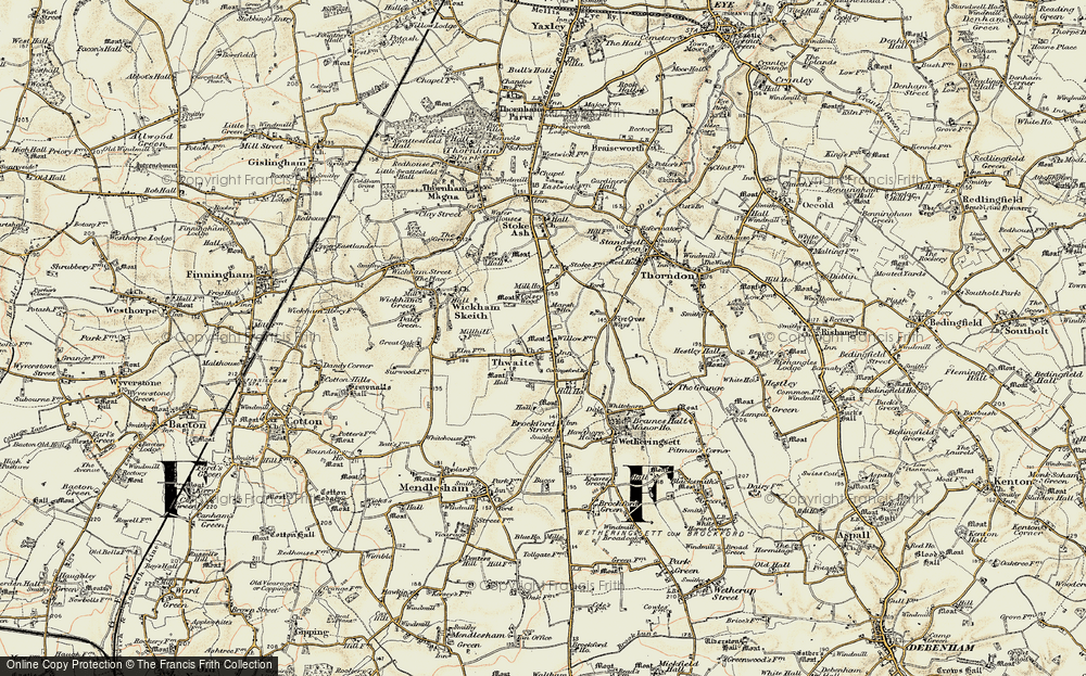 Old Map of Thwaite, 1901 in 1901