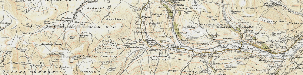 Old map of Thwaite Side in 1903-1904